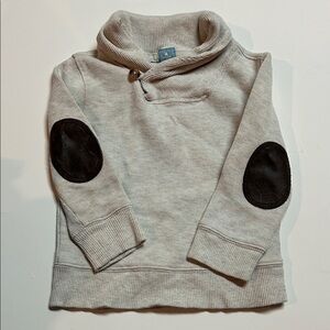 GAP Gray Kids Sweater with Black Elbow Patches